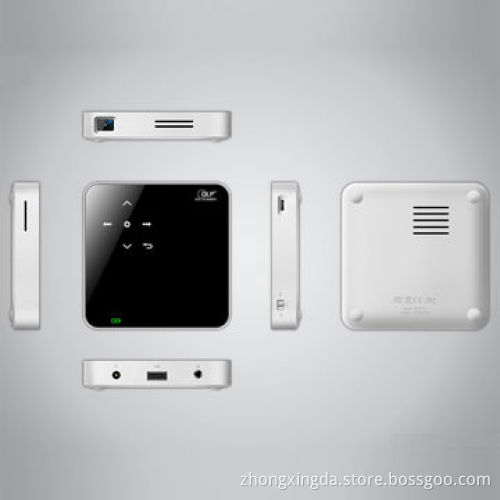 HDMI pocket DLP projector for home entertainment, with USB, touch control, 3.5mm earphones